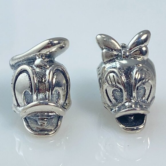 Daisy & Donald Duck Portrait Charms Sterling Silver - Picture 3 of 6